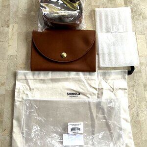 SHINOLA BIRDY BELT BAG BROWN NATURAL LEATHER W/BELT FANNY PACK ORG.$250 NEW